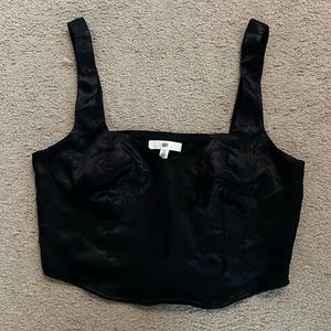NWOT BP black embroidered bustier top